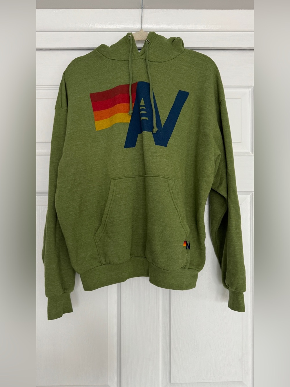 AVIATOR NATION | LOGO PULLOVER RELAXED HOODIE - PALM XS